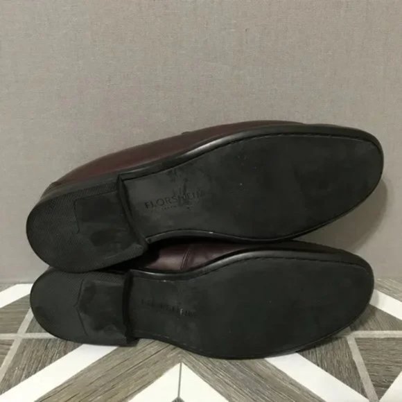 💫Florsheim Burgundy Leather Penny Loafers Sz-10 1/2 D - Picture 8 of 8